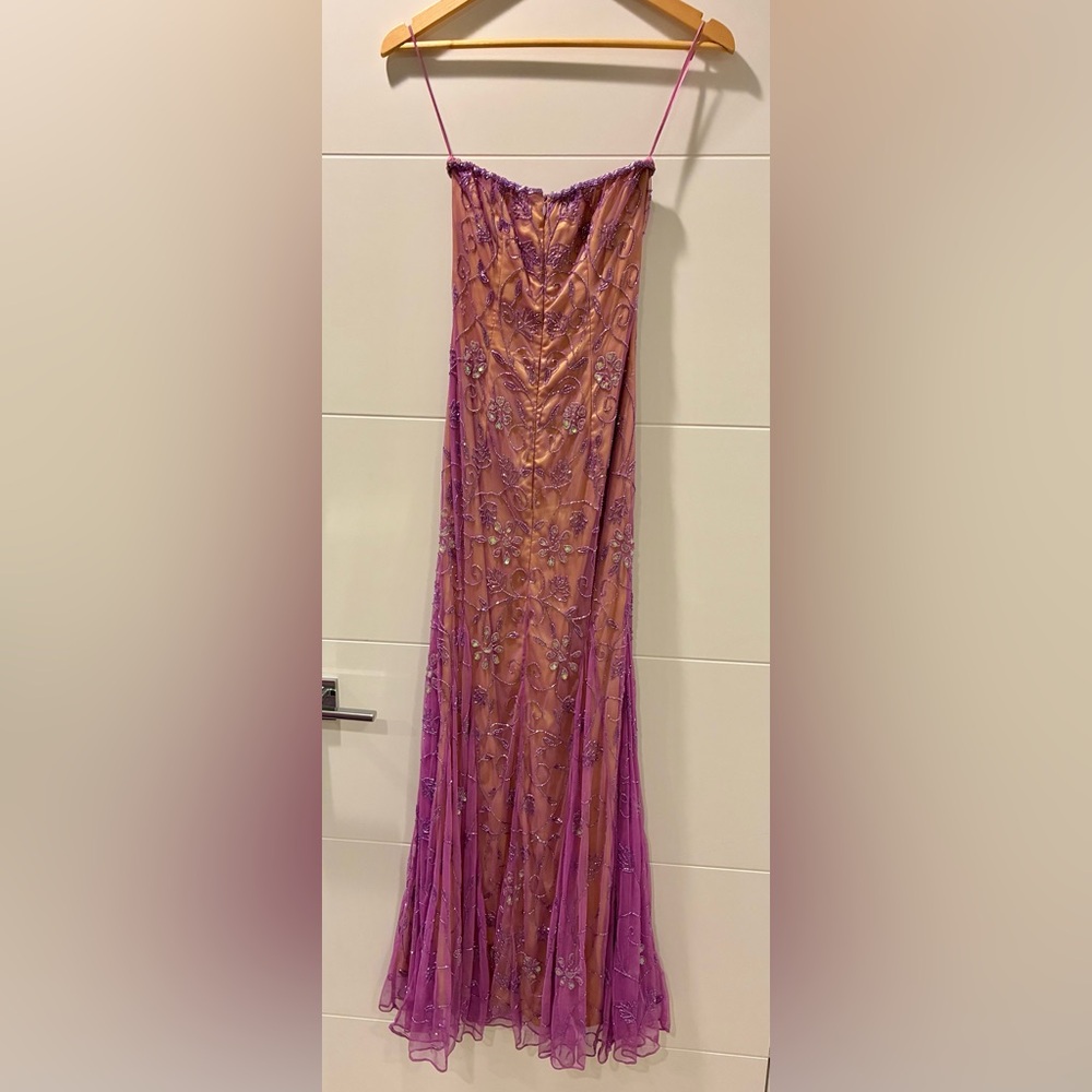 Caché Y2K Vintage Beaded Sequins Mermaid Strapless Gown, XXS - Picture 2 of 12